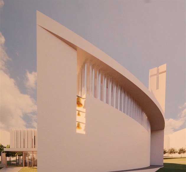 Tým okolo architekta Jana Soukupa navrhl líeský kostel ve tvaru lod, která...