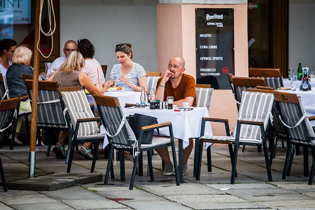 Pedzahrádky vyuívají jak místní, tak turisté, kteí do msta zavítají.