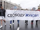 Podporovatel student a bloger Yegor Zhukov, který byl nedávno kvli protestu...