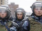 Policisté v Moskv dohlíejí na protesty kvli volbám (10. srpna 2019)