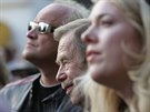Michael Kocáb, Václav Havel a Nina Vekrnová pi Open Air Festivalu v Trutnov...