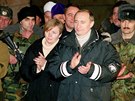 Prezident Vladimir Putin s manelkou Ljudmilou navtívili na Nový rok ruské...