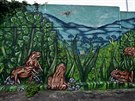 Kamil Vacek vytváí v severoeských Teplicích rozmrná graffiti, díky kterým...