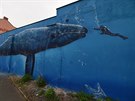 Velryba v teplické tvrti Trnovany.