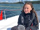Greta Thunbergov se pipravuje na na nronou cestu do New Yorku na lodi