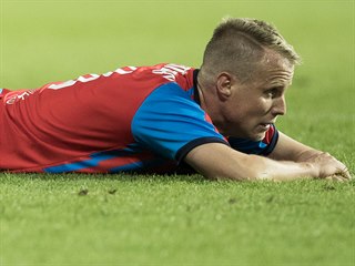 Plzeňský obránce David Limberský poté, co v odvetě 3. předkola Evropské ligy...