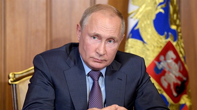 Rusk prezident Vladimir Putin pi nvtv Krymu (13. srpna 2019)