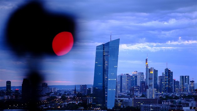 Panoramatick pohled na Frankfurt nad Mohanem (13. srpna 2019)