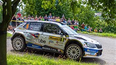 Filip Mare na trati tvrté rychlostní zkouky Barum Czech Rally.