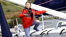 PES ATLANTIK NA JACHT: védská ekologická aktivistka Greta Thunbergová si...