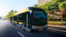 Prototyp nového trolejbusu koda 33 Tr je momentáln ve zkuebním provozu v...