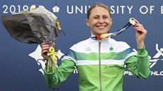 Litevská moderní p�tiboja�ka Laura Asadauskaitéová slaví triumf na mistrovství...