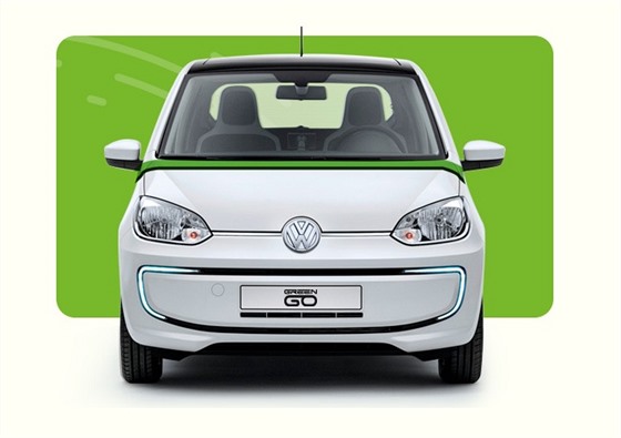 Volkswagen e-up! v barvách minutové autopjovny GreenGo