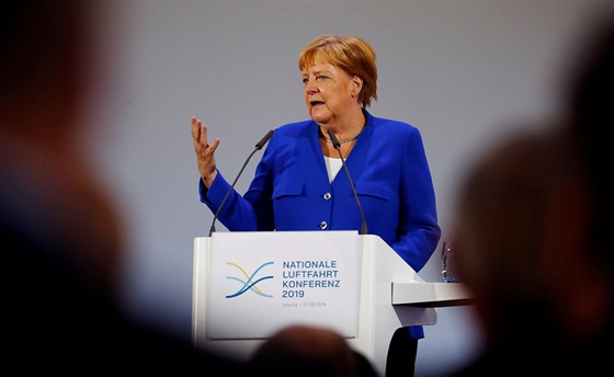 Projev nmecké kancléky Angely Merkelové na Národní letecké konferenci v...