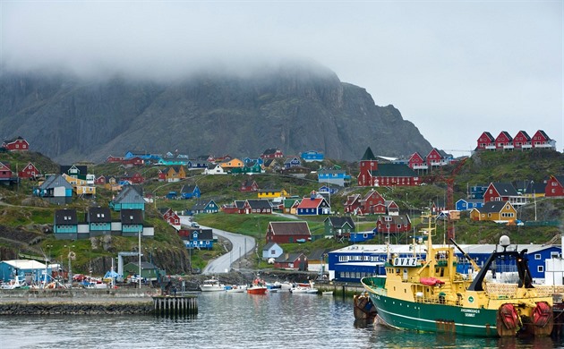 Pístav Sissimut v Grónsku