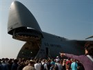 Americký letoun C-5 Galaxy na Dnech NATO v Ostrav v roce 2009