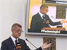 Premiér Andrej Babi vystoupil 26. srpna 2019 v Praze na pravidelné porad...