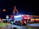 P�i sr�ce osobn�ho vlaku a n�kladn�ho auta na okraji T�emo�nice utrp�l...