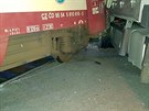 P�i sr�ce osobn�ho vlaku a n�kladn�ho auta na okraji T�emo�nice utrp�l...