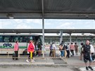 Autobusov� n�dra�� ve Zl�n�.