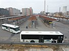 Autobusov� n�dra�� ve Zl�n�.