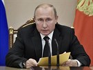 Ruský prezident Vladimir Putin na zasedání bezpečnostní rady státu (23....