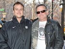 Robin Williams se synem Zakem (New York, 25. února 2008)
