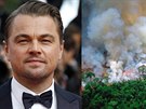 Leonardo DiCaprio bojuje za Amazonii fotografií poáru z roku 2018.