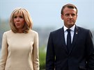 Brigitte Macronová a Emmanuel Macron (Biarritz, 24. srpna 2019)