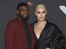 P. K. Subban a Lindsey Vonnová na MTV Video Music Awards (Newark, 26. srpna...