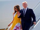Prezident Spojených stát Donald Trump s manelkou Melanií na summitu skupiny...