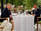 Prezident Spojených stát Donald Trump a francouzský prezident Emmanuel Macron...