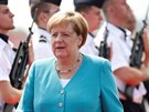 Nmecká kancléka Angela Merkelová dorazila na summit skupiny vysplých...