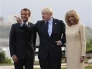 Francouzský prezident Emmanuel Macron a Britský premiér Boris Johnson na...