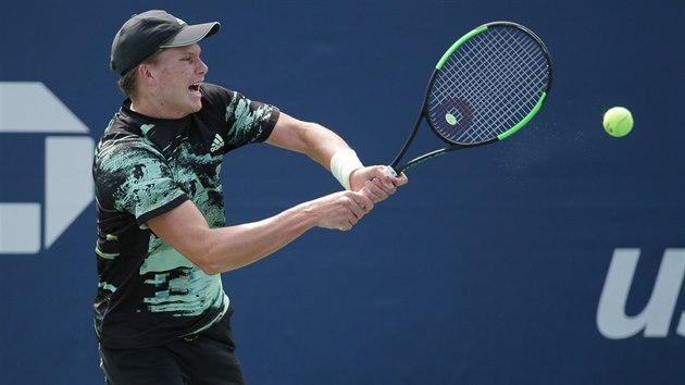 Americk tenista Jenson Brooksby na US Open.