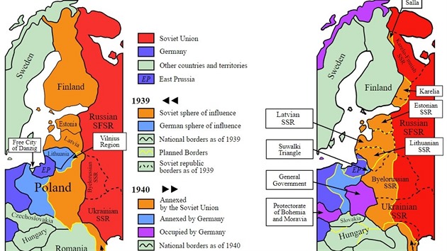 Plnovan a uskutenn zmny na zklad paktu Molotov-Ribbentrop