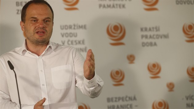 Místopředseda ČSSD Michal Šmarda po jednání předsednictva strany. (23. srpna 2019)