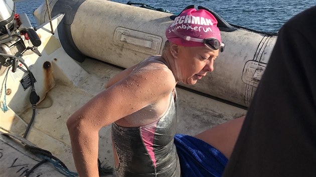 Handicapovaná plavkyně Markéta Pechová přeplavala kanál La Manche. (25. srpna 2019)