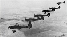 Nálet na poloostrov Westerplatte provedly letouny Junkers Ju 87. (záí 1939)