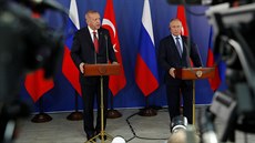 Turecký prezident Recep Tayyip Erdogan se v Moskv seel s ruským prezidentem...