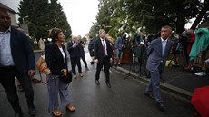 Premiér Andrej Babi po schzce s prezidentem Zemanem v Lánech (20. srpna 2019)