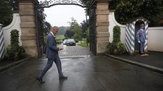 Premiér Andrej Babi (ANO) po schzce s prezidentem Miloem Zemanem 20. srpna...