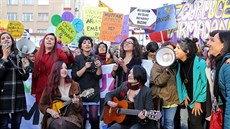 eny v Ankae protestovaly proti zvyujícímu se potu obtí násilí ze strany...