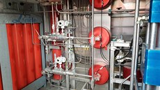 Pohled do zázemí vodíkové �erpací stanice