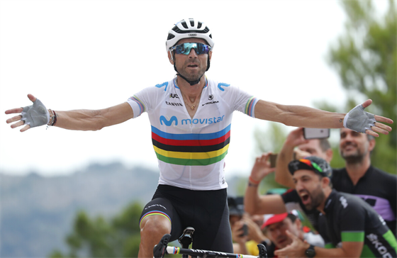 Alejandro Valverde ovládl 7. etapu Vuelty.