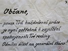 Objevovaly se i prore�imn� plak�ty nab�daj�c� k bojkotu st�vek a demonstrac�.