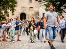 esk Krumlov je pln turist.