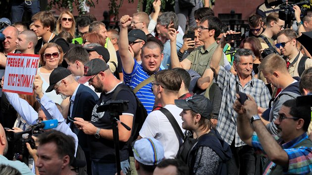 V rusk metropoli v sobotu tisce lid opt demonstruj za svobodn volby. (31. srpna 2019)