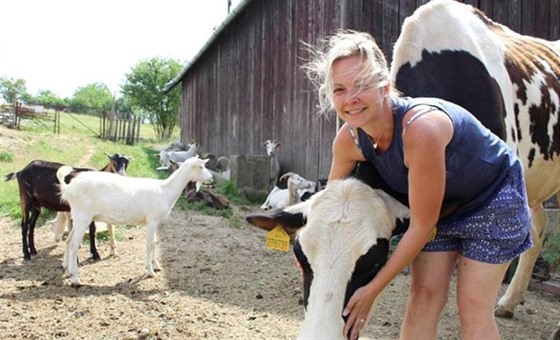 Barbora Filípek Spitzová na své farm