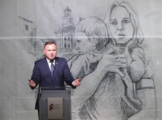 Polský prezident Andrzej Duda hovoí na vzpomínkové akci k 80. výroí vypuknutí...
